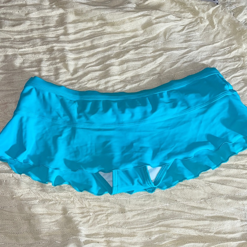 Blue swim skirt